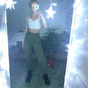 Army green RSQ jeans